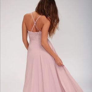 lavender lace maxi dress